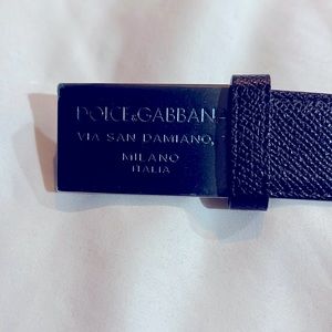 New, authentic chocolate brown Dolce & Gabbana leather dress belt